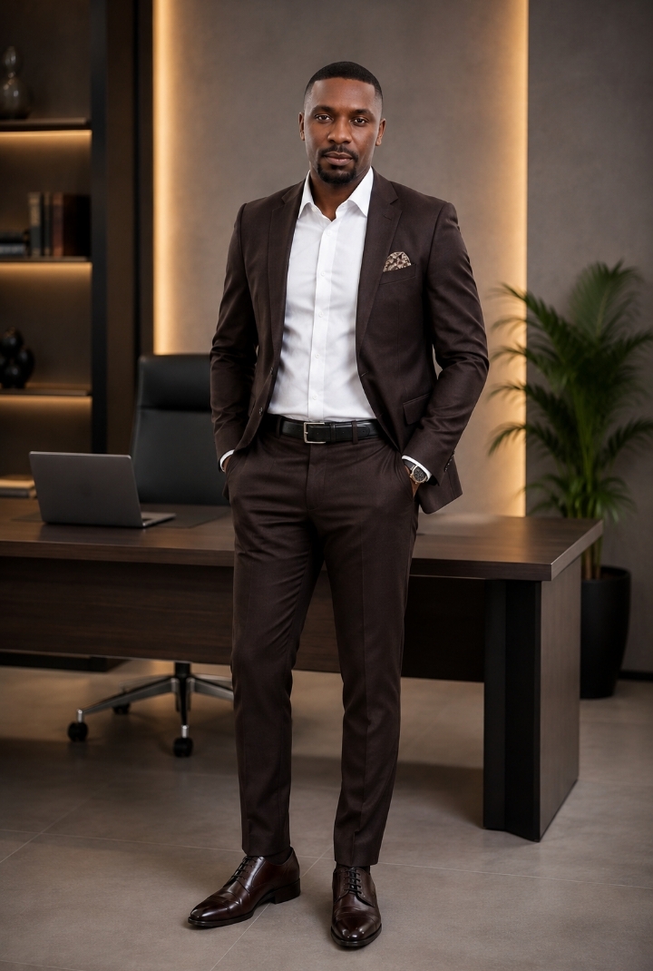 GUNKOWII SABA standing in a professional office workspace